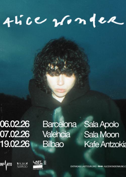 Cartel de Concierto de Alice Wonder en Barcelona