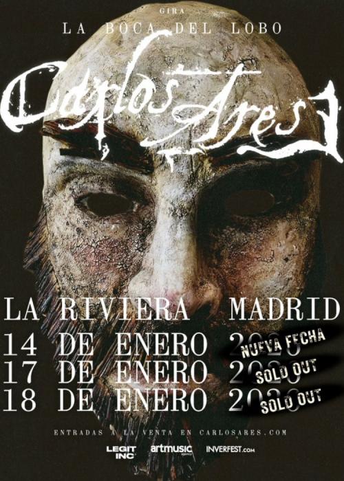 Cartel de Concierto de Carlos Ares en Madrid (Tercera Fecha)
