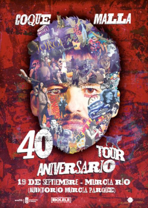 Cartel de Concierto de Coque Malla en Murcia