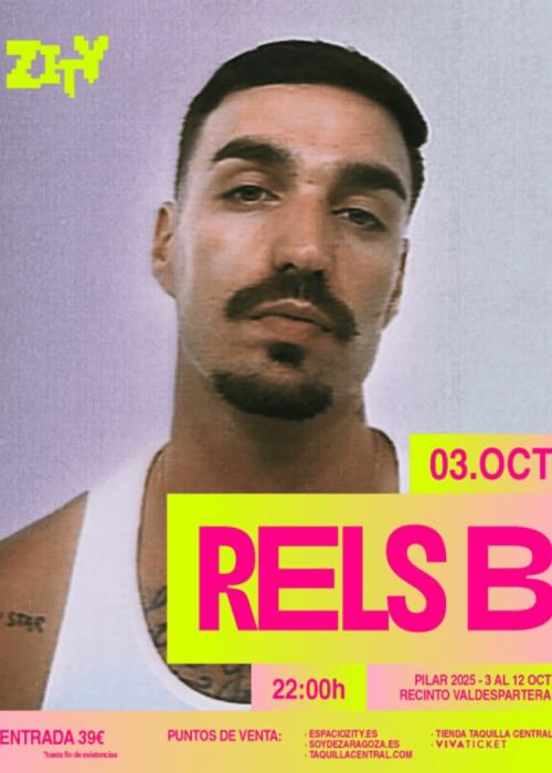 Cartel de Concierto de Rels B en Zaragoza