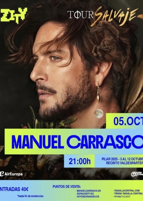 Cartel de Concierto de Manuel Carrasco en Zaragoza