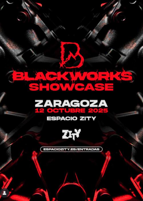 Cartel de Blackworks en Zaragoza