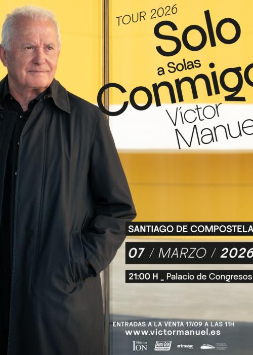 Cartel de Concierto de Víctor Manuel en Santiago de Compostela