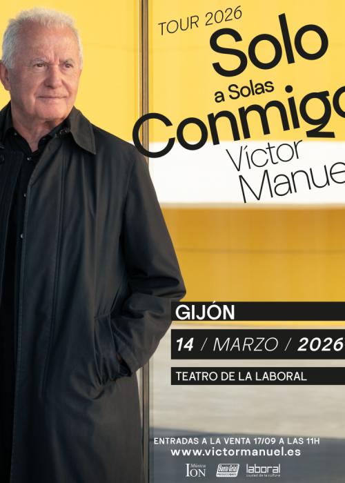 Cartel de Concierto de Víctor Manuel en Gijón