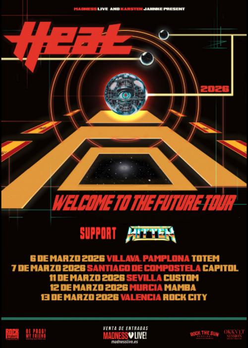 Cartel de Concierto de H.E.A.T + Hitten en Pamplona