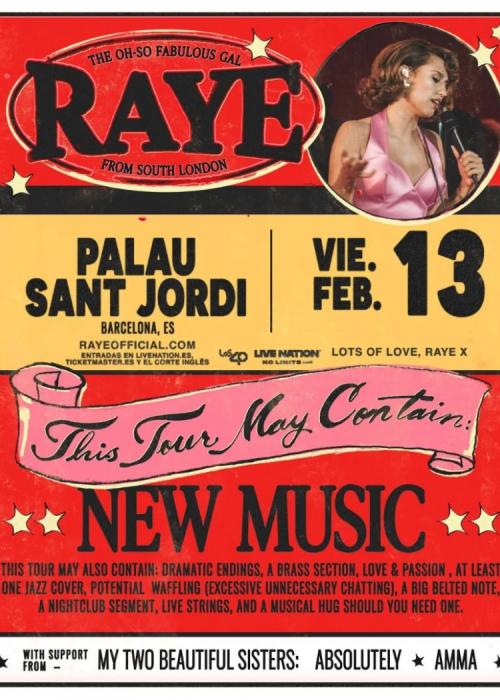 Cartel de Concierto de Raye en Barcelona