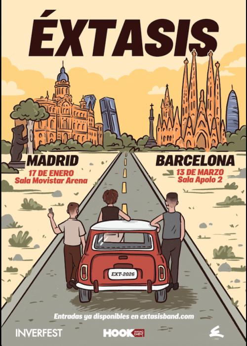 Cartel de Concierto de Éxtasis en Barcelona