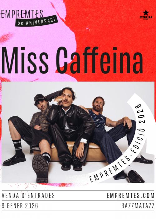 Cartel de Concierto de Miss Caffeina en Barcelona