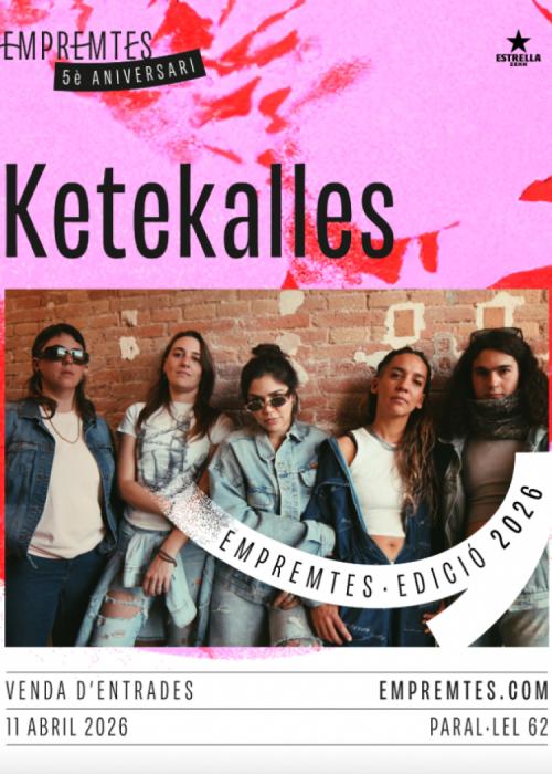 Cartel de Concierto de Ketekalles en Barcelona