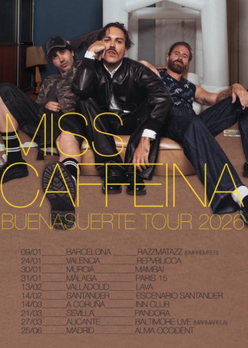 Cartel de Concierto de Miss Caffeina en Valencia