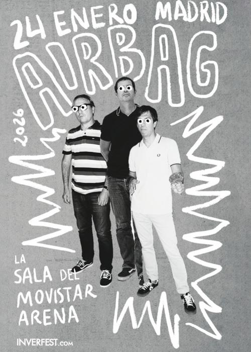Cartel de Concierto de Airbag en Madrid