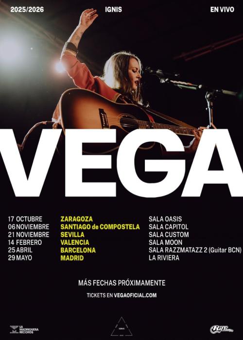 Cartel de Concierto de Vega en Madrid