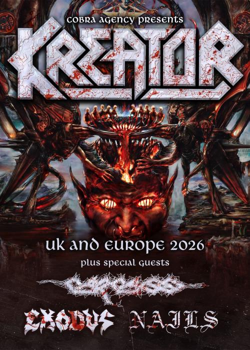 Cartel de Concierto de Kreator + Carcass + Exodus + Nails en Madrid