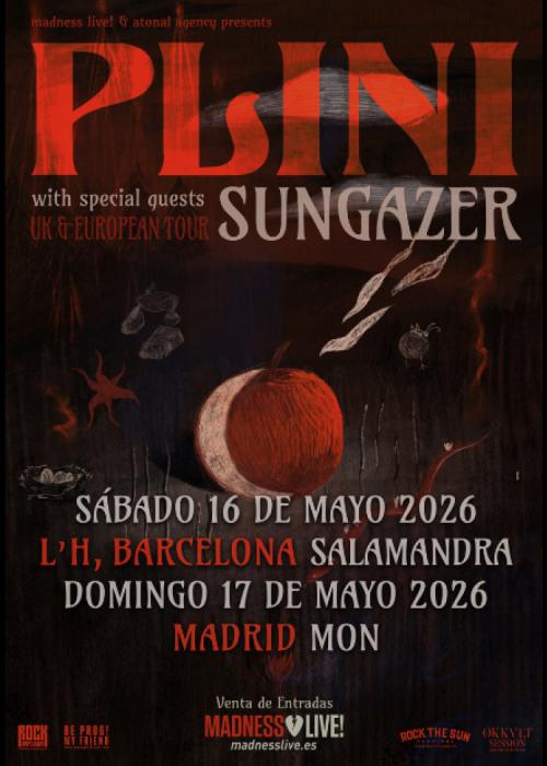 Cartel de Concierto de Plini + Sungazer en Barcelona