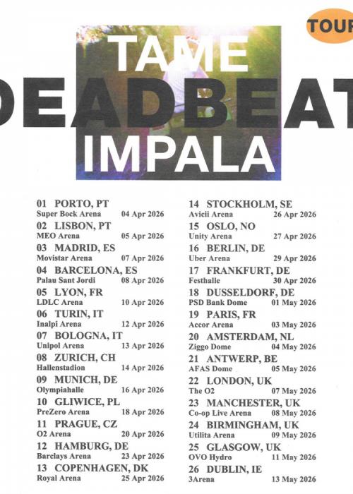 Cartel de Concierto de Tame Impala en Barcelona