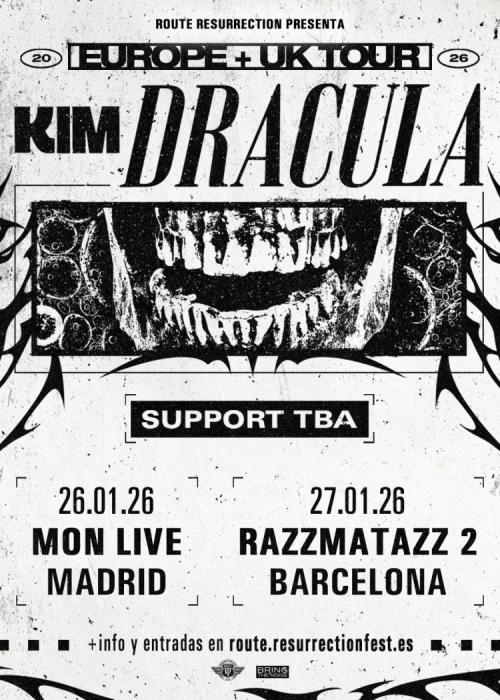 Cartel de Concierto de Kim Dracula en Barcelona