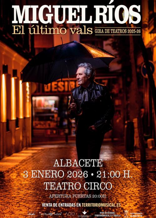 Cartel de Concierto de Miguel Ríos en Albacete