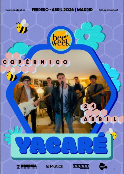Cartel de Concierto de Yacaré en Madrid
