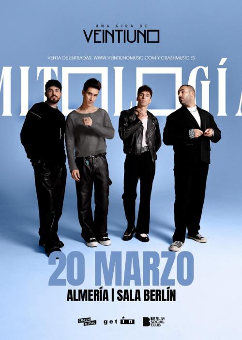 Cartel de Concierto de Veintiuno en Almería