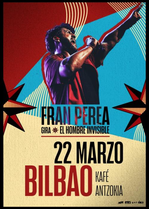 Cartel de Concierto de Fran Perea en Bilbao