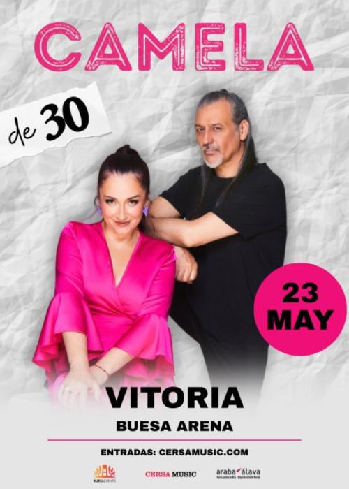 Cartel de Concierto de Camela en Vitoria-Gasteiz