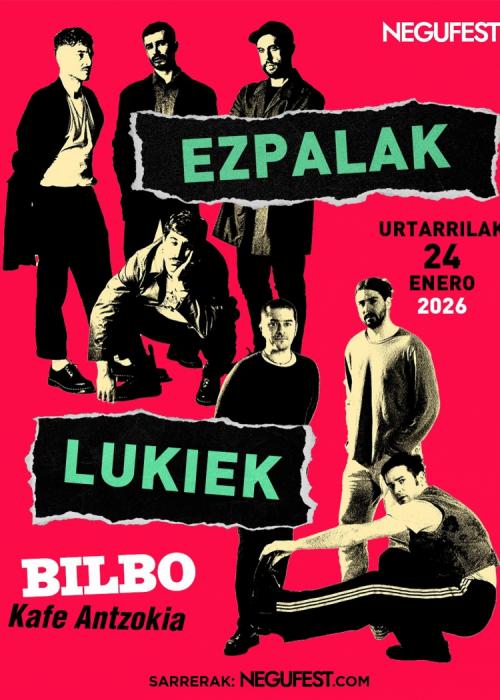 Cartel de Concierto de Ezpalak + Lukiek en Bilbao