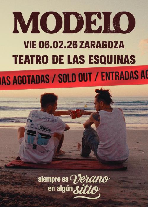 Cartel de Concierto de Modelo en Zaragoza