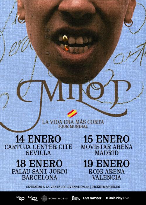 Cartel de Concierto de Milo J en Sevilla