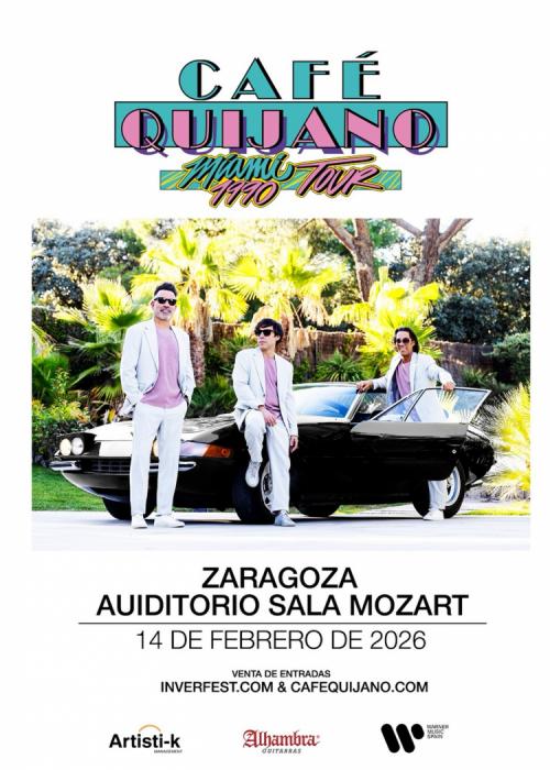 Cartel de Concierto de Café Quijano en Zaragoza