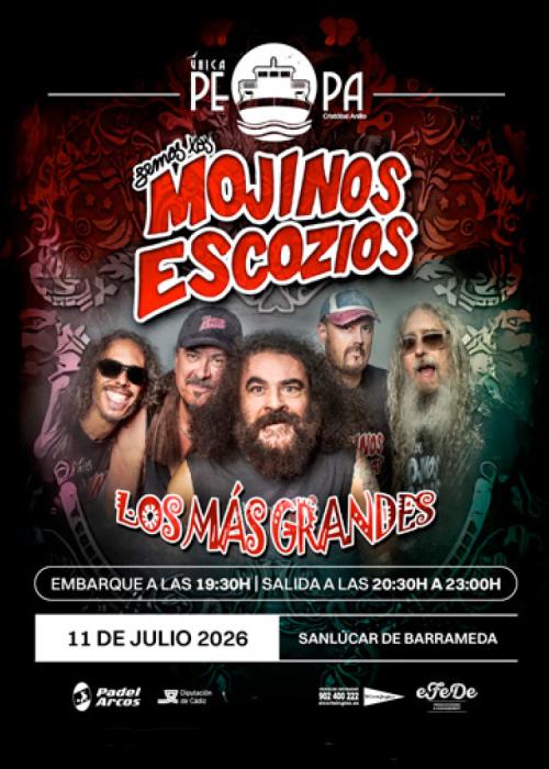 Cartel de Concierto de Mojinos Escocidos en Sanlúcar de Barrameda