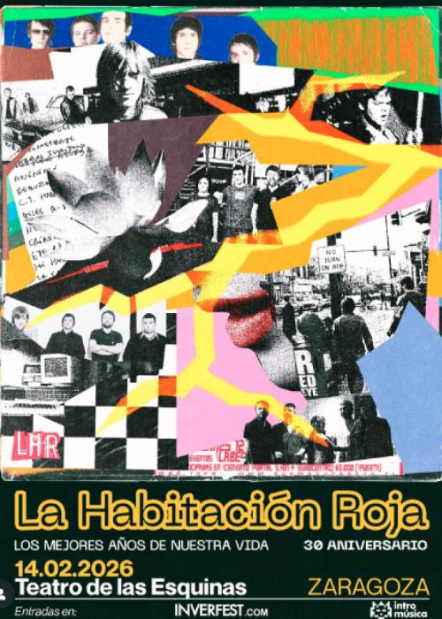 Cartel de Concierto de La Habitación Roja en Zaragoza