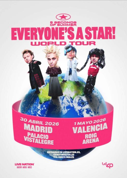 Cartel de Concierto de 5 Seconds of Summer en Madrid