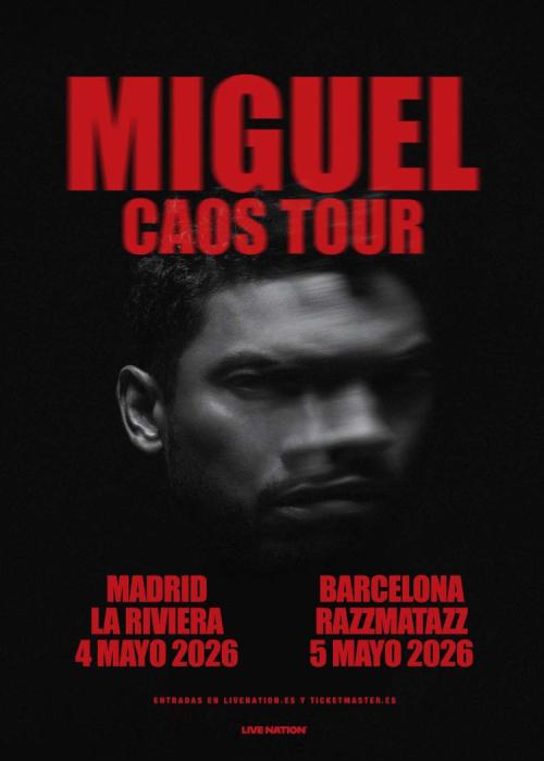 Cartel de Concierto de Miguel en Barcelona