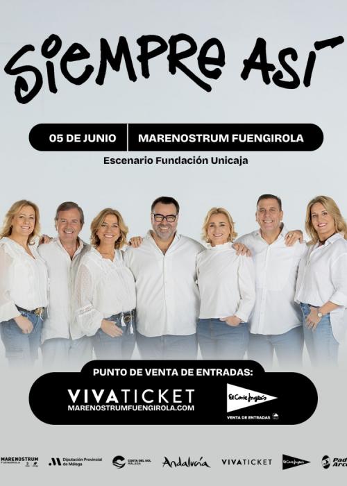 Cartel de Concierto de Siempre Así en Fuengirola