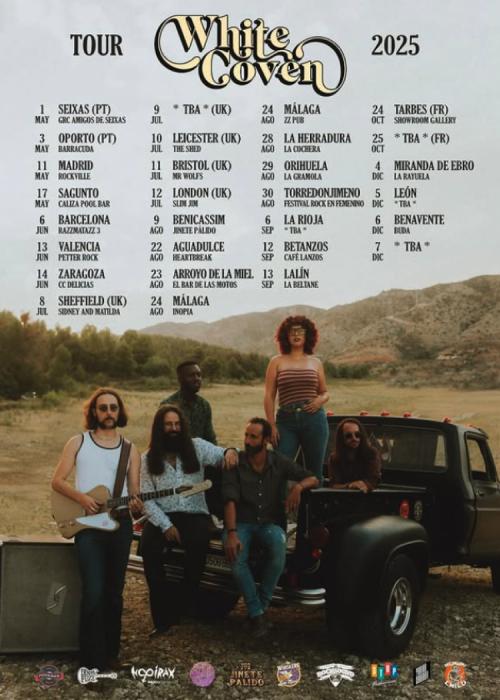 Cartel de Concierto de White Coven en Zaragoza