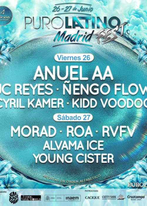 Cartel de Puro Latino Madrid Fest 2026