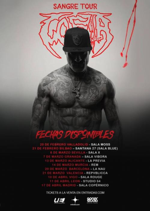 Cartel de Concierto de Costa en Madrid
