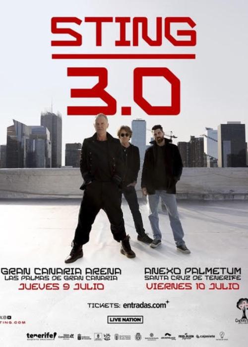 Cartel de Concierto de Sting en Las Palmas de Gran Canaria