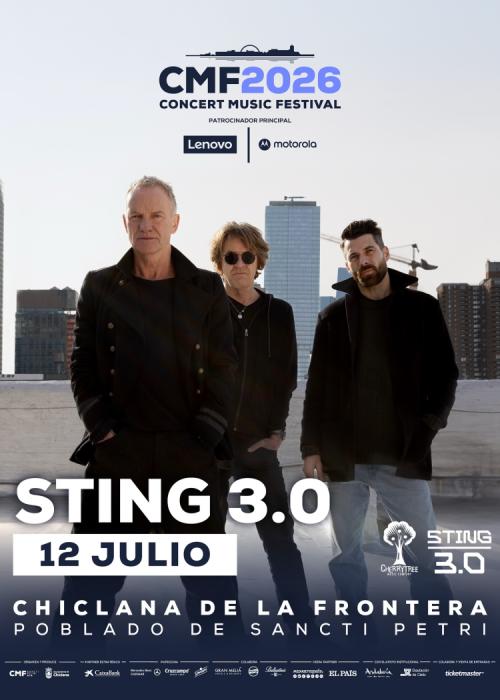 Cartel de Concierto de Sting en Chiclana de la Frontera