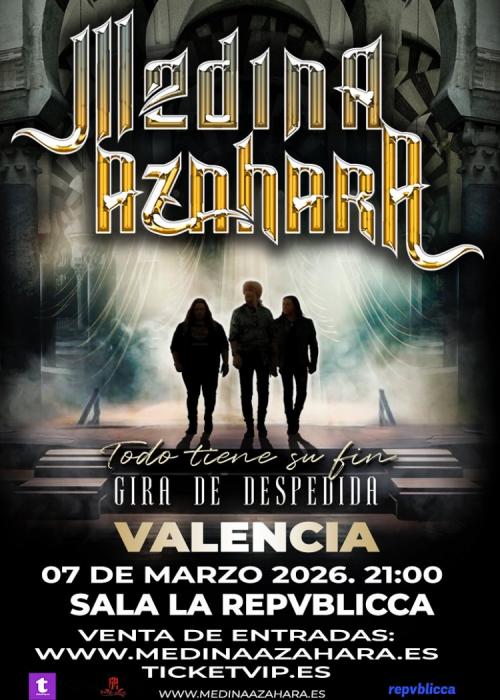 Cartel de Concierto de Medina Azahara en Valencia
