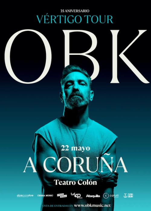 Cartel de Concierto de OBK en A Coruña