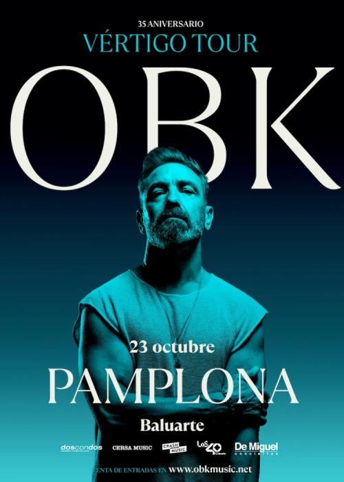 Cartel de Concierto de OBK en Pamplona