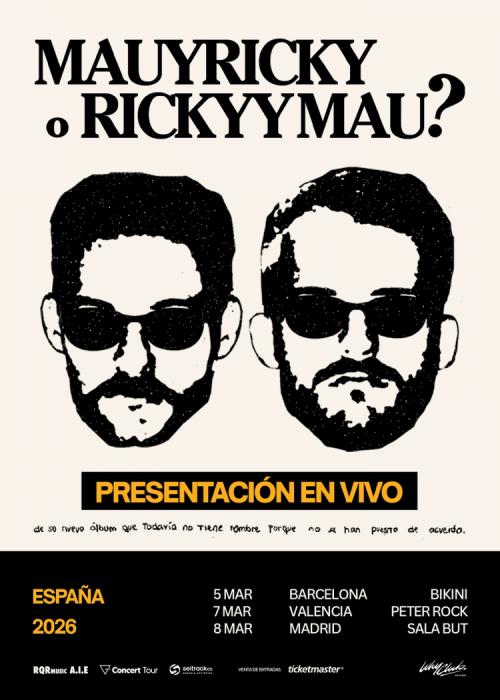Cartel de Concierto de Mau & Ricky en Barcelona