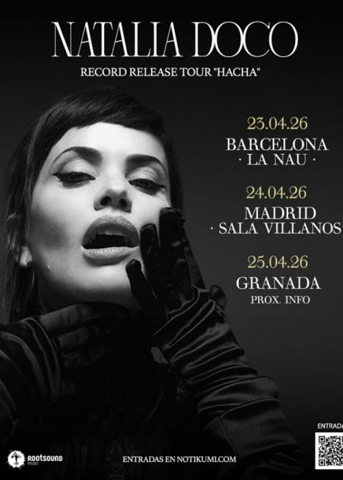 Cartel de Concierto de Natalia Doco en Barcelona