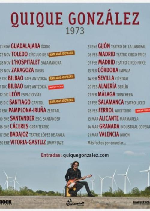 Cartel de Concierto de Quique González en Alicante