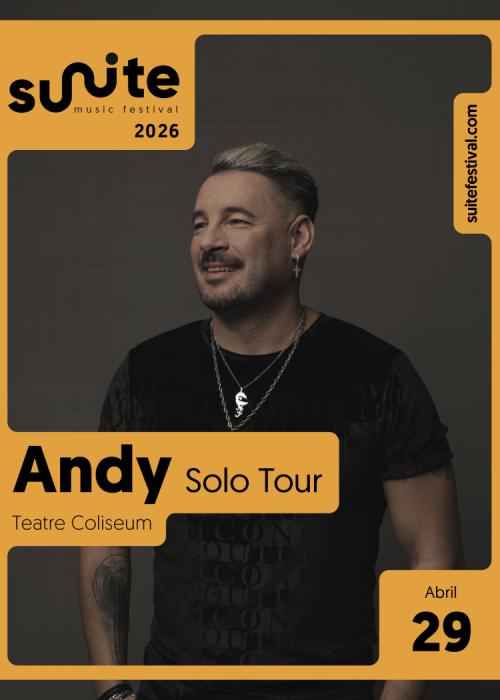 Cartel de Concierto de Andy en Barcelona