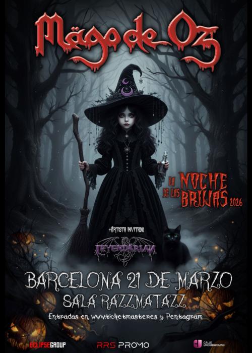 Cartel de Concierto de Mägo de Oz en Barcelona
