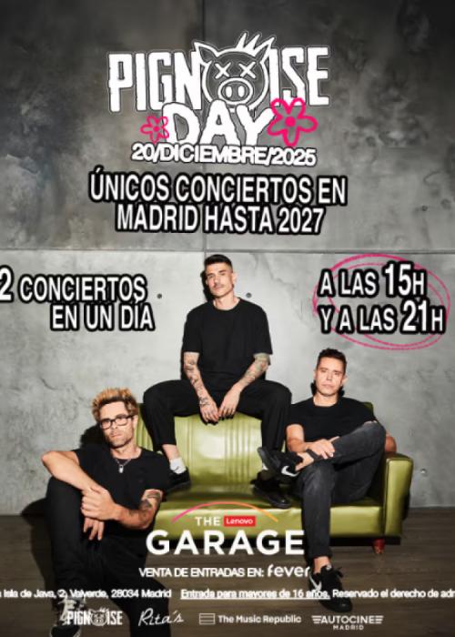 Cartel de Concierto de Pignoise en Madrid (1ª Sesión)