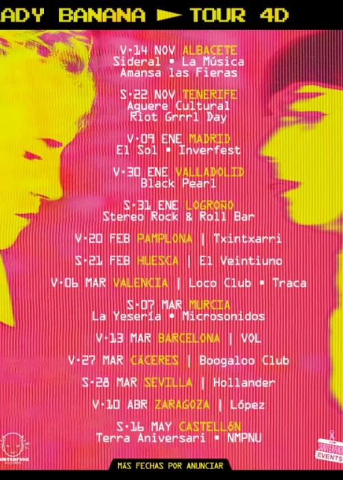 Cartel de Concierto de Lady Banana en Huesca
