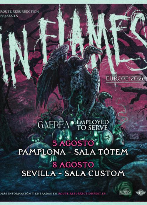 Cartel de Concierto de In Flames en Pamplona